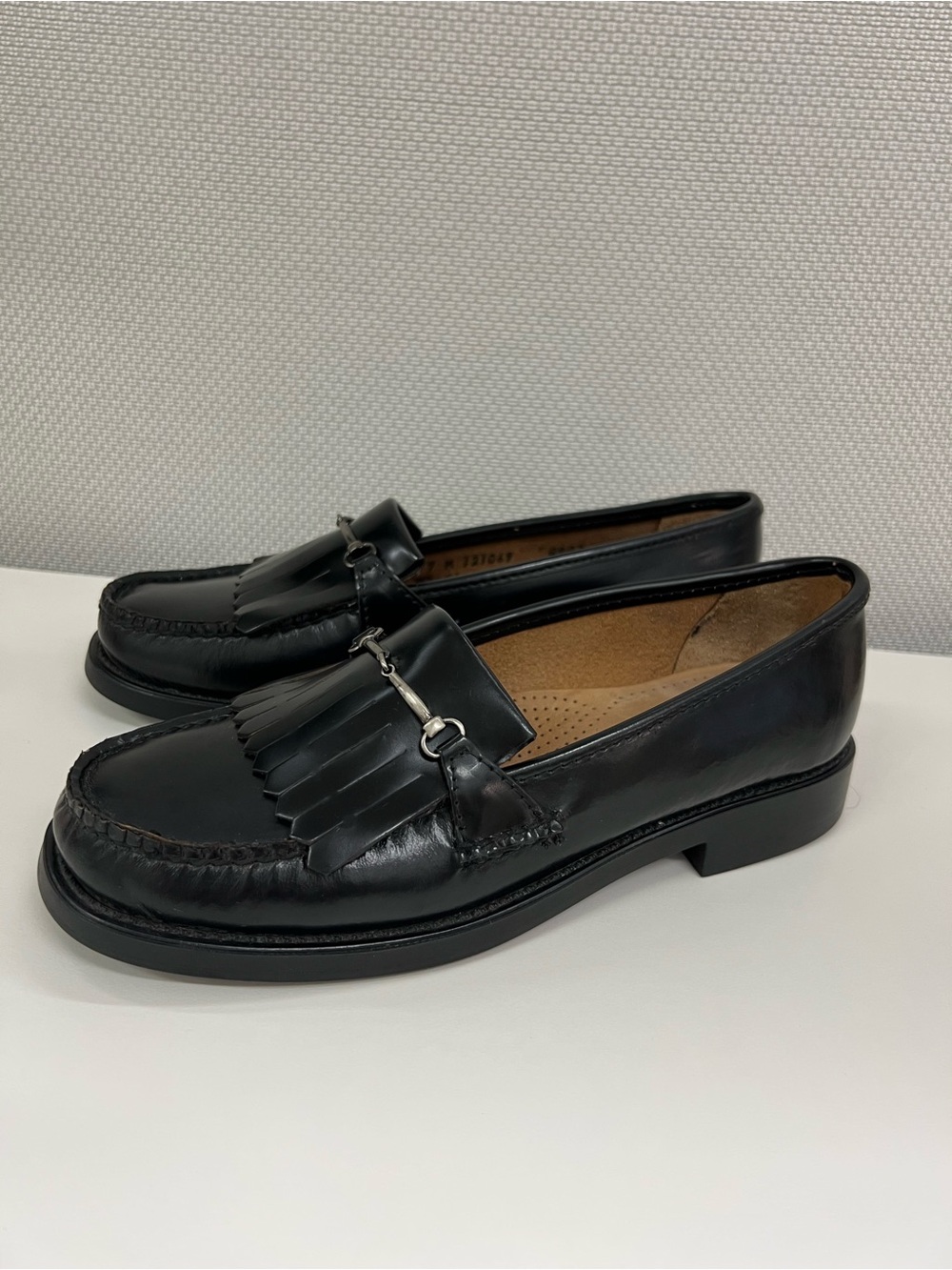 G.H. Bass Weejuns Kiltie Horsebit Penny Loafers Womens Size 7 Black Leather
